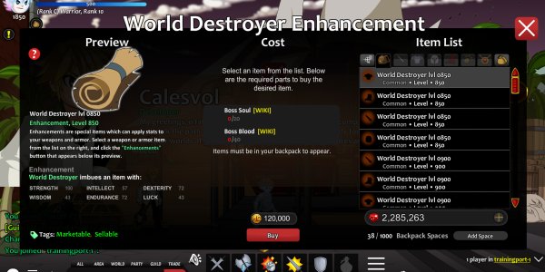 World Destroyer enhancement