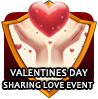 badge RedAQ Valentines Sharing Love Event