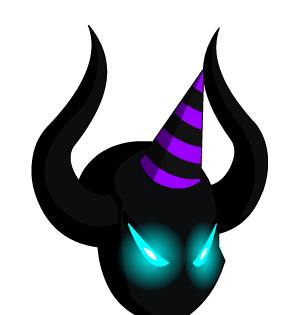 Purple Birthday Horned Void Face