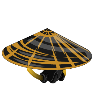 Golden Shadow Conical Hat