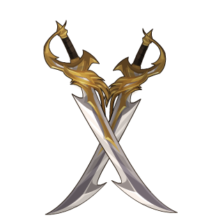 Sheathed Blessed Celestial Cutlasses Cape