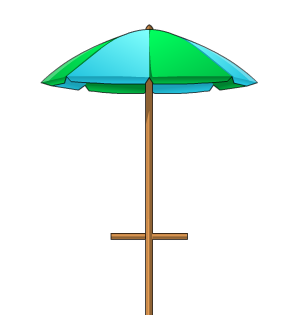 Green Beach Umbrella Sword