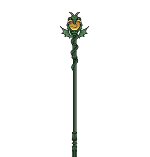 Emerald Dragon Mage Staff