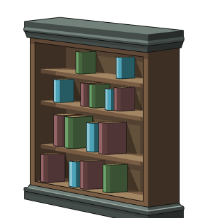 Angled Bookcase