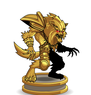 Werewolf King Gold Statue